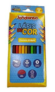 Lápis de Cor 12 Cores Redondo 100% Madeira - Jandainha