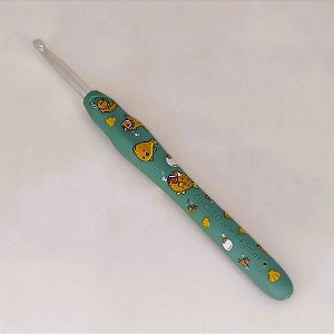 Agulha de Crochê Soft Emborrachada Estampa Bichos - 4,5mm