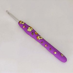 Agulha de Crochê Soft Emborrachada Estampa Bichos - 4,0mm