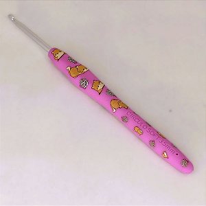 Agulha de Crochê Soft Emborrachada Estampa Bichos - 3,5mm