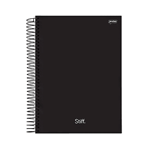 Caderno Universitário 1 Matéria 80 Folhas 20x27,5cm - Stiff Preto