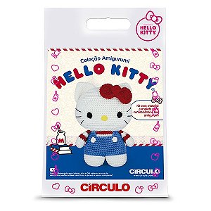Kit Amigurumi - Hello Kitty Look Azul Blusa Listrada