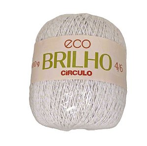 Barbante Eco Brilho 4/6 400g - Cor Branco Cód. 8001