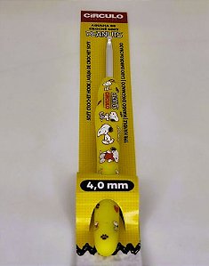 Agulha de Crochê Soft Emborrachada Estampa Snoopy - 4,0mm