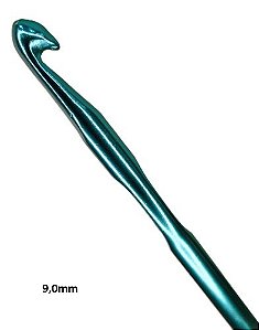 Agulha de Crochê Aluminio Colorido Círculo - 9,0mm