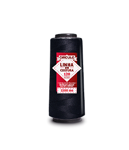 Linha de Costura 100% Poliester 1371m 1500j - Cor Preto cód. 325