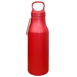 GARRAFA DE ALUMINIO 650ML LISA VERMELHO FOSCO