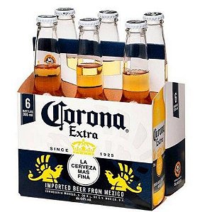 Cerveja Corona Extra Long Neck 330ml Pack (6 unidades)