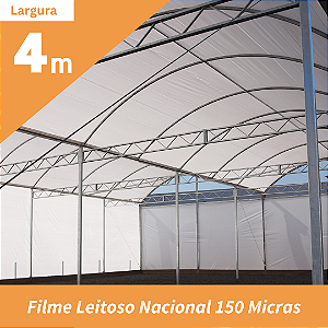 Filme Agrícola Leitoso 150 Micras | 4 metros de largura