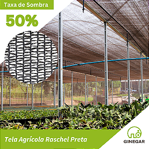 Tela Raschel Preta 50% - Zanatta Estufas Agrícolas