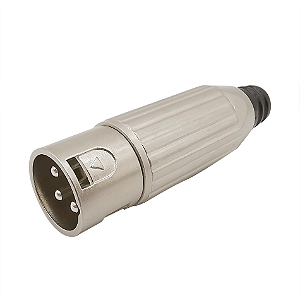 Conector Plug XLR 3 Pinos Macho