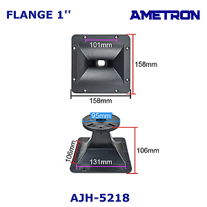 CORNETA FLANGE  AMETRON AJH-5218 158 X 158 X 106mm