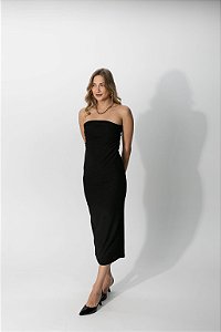 Vestido Malha Midi Preto