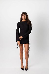 Vestido Curto Malha Preto