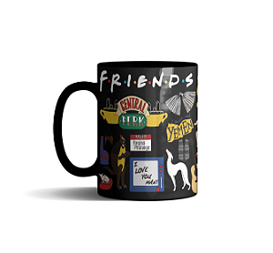 Caneca de Porcelana - Mais que amigos, Friends