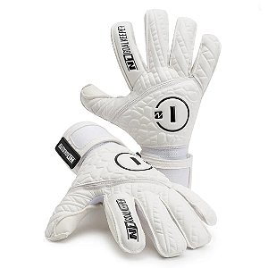 Luva de Goleiro Profissional N1 Cronos White + Adesivo