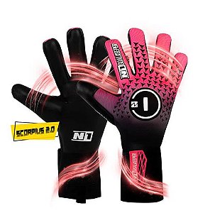 DUPLICADO - LUVA DE GOLEIRO PROFISSIONAL N1 SCORPIUS Pink 2.0 + BRINDE