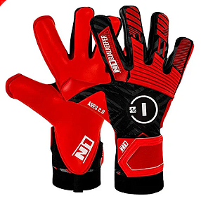 LUVA DE GOLEIRO N1 ARES VERMELHA + BRINDE