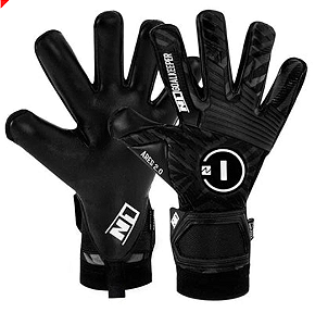LUVA DE GOLEIRO PROFISSIONAL N1 ARES BLACK + BRINDE