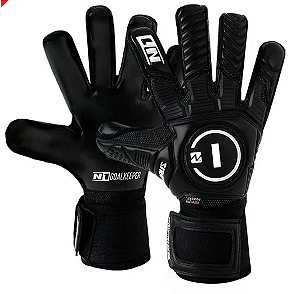 LUVA DE GOLEIRO PROFISSIONAL N1 HORUS ELITE BLACK + BRINDE