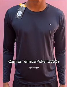 Camisa TÉRMICA MANGA LONGA POKER PRETA