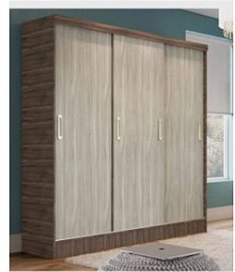 ROUPEIRO TRÊS PORTAS DE CORRER PERCASA FRESNO CARVALHO