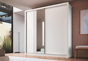 Guarda-roupa 2 portas de correr TURIM com Espelho - 3683A 2,17 x 2,18 x 55,8