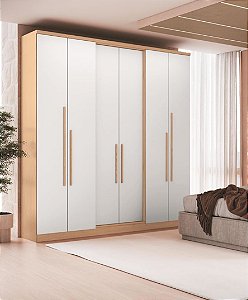 Guarda Roupa Casal 6 Portas 2 Gavetas SONATA NEW 3271A- Móveis Castro.