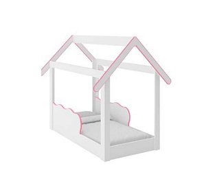 Mini Cama Montessoriana 1,54m- Rosa, COM COLCHÃO.