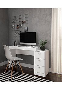 ME 402- Escrivaninha com gaveteiro, Branco.