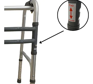 Andador 3 Barras Fixo/Articulado