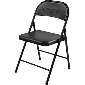 Supreme Cadeira Metal Folding Preta