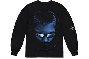 Travis Scott x Playstation Camiseta Manga Longa Corrupted Preta