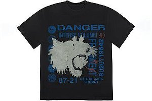 Travis Scott x Fragment Camiseta Danger Preta