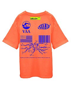 Virgil Abloh Canary Yellow x FOS Camiseta Hyperbole VAA AMO Laranja