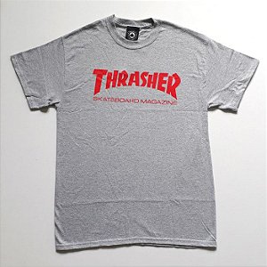 Thrasher Camiseta Skate Mag Cinza
