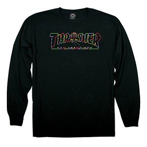 Thrasher Camiseta Manga Longa San Francisco Preta