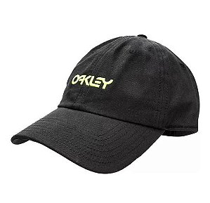 Oakley Boné Curve Mod 6 Panel Washed Cotton Preta