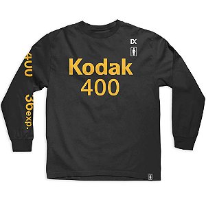 Kodak Camiseta Manga Longa Girl Kodak Preta