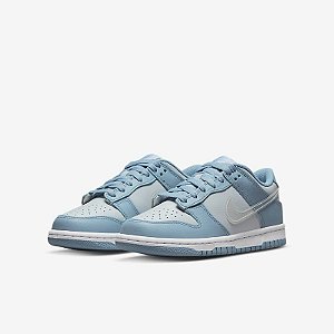 Nike Dunk Low  Clear Swoosh Worn Blue