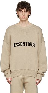 Essentials Beige Knit Pullover