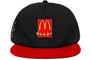 Travis Scott x McDonald's Boné Smile Preta/Vermelho