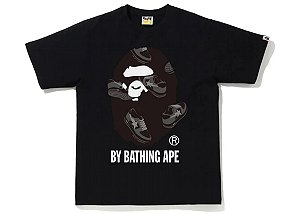 Bape Camiseta Sta Random by Bathing Ape Preta e Cinza