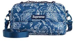 Supreme Puffer Field Side Bag Blue Paisley