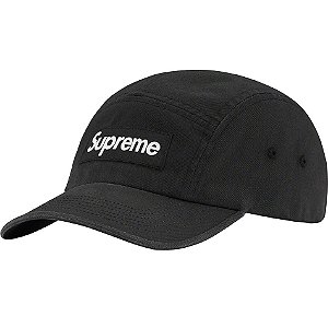Supreme Boné Washed Chino Twill Camp Preta