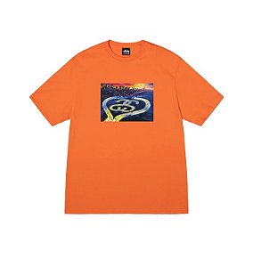 Stussy Camiseta Highway Laranja