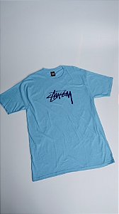 Stussy Camiseta Logo Azul