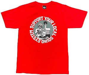 Stussy Camiseta Support Vermelha