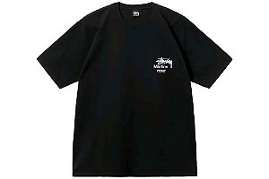 Stussy x Martine Rose Camiseta Collage Pigment Dyed Preta
