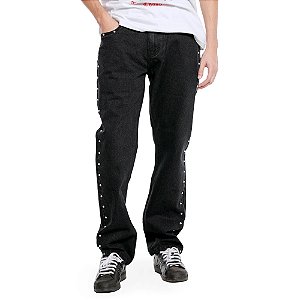 Pleasures Calça Jeans Bling 5 Pocket Preta